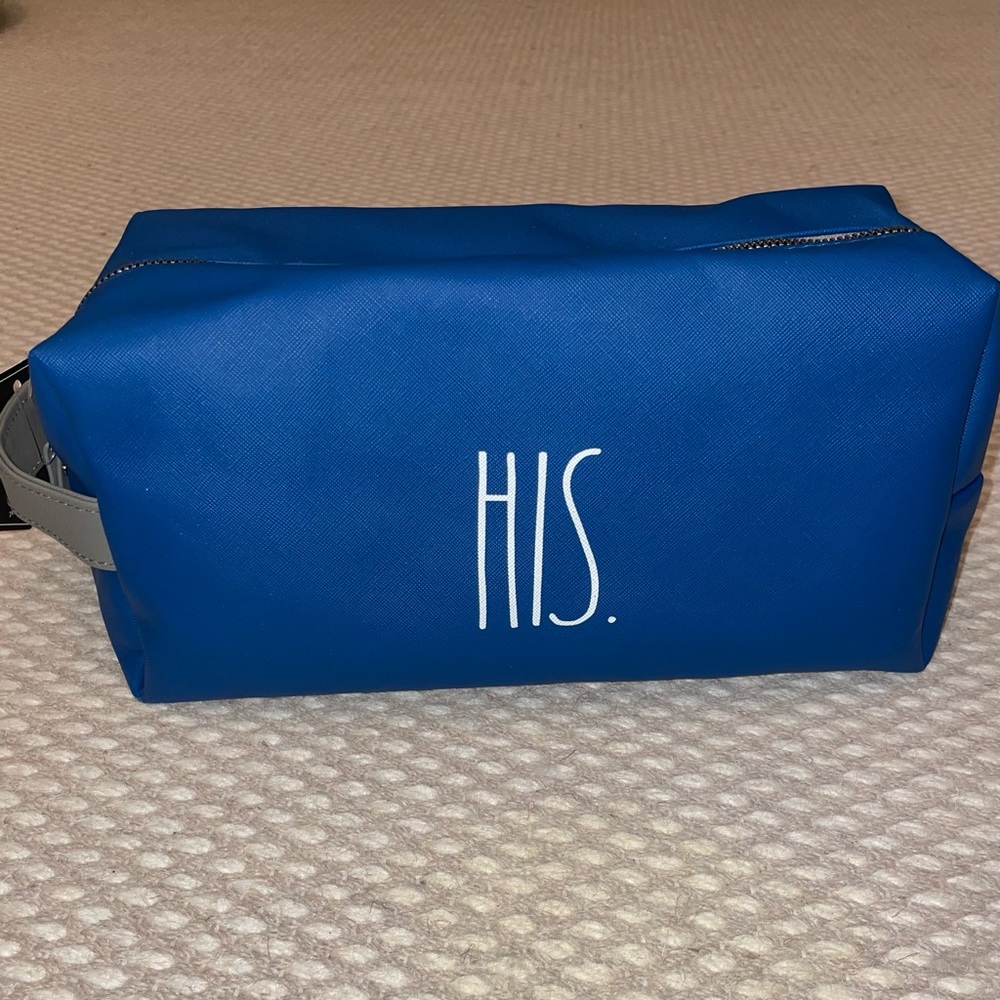 Rae Dunn His Toiletry Bag Pouch NEW